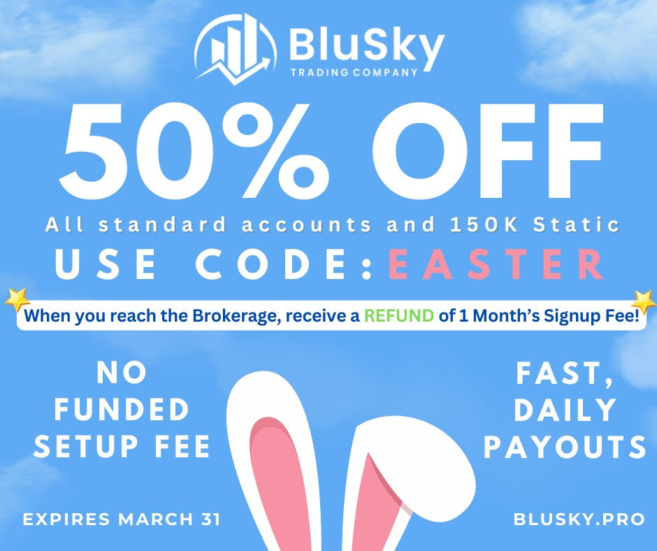 BluSky Promo 50% off on Trading Strategy Fr